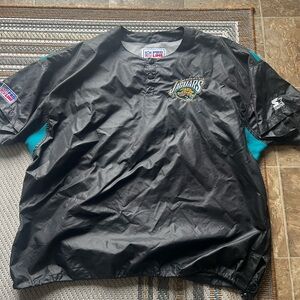 Vintage Starter Jacksonville Jaguars NFL Windbreaker SS Men’s 2XL Black / Teal
